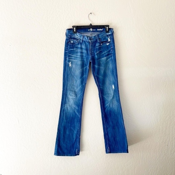 7 For All‎ Mankind Blue Denim Bootcut Jeans - Picture 1 of 10